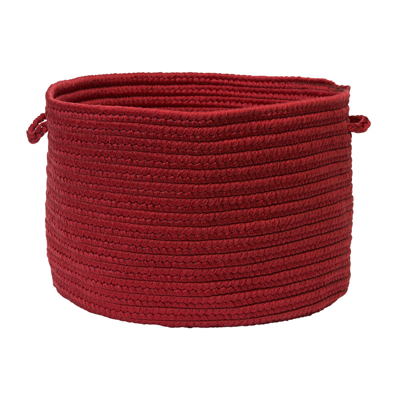 Panier de rangement tressé intérieur / extérieur, H 12 po x l 18 po x P 18 po, Sangria