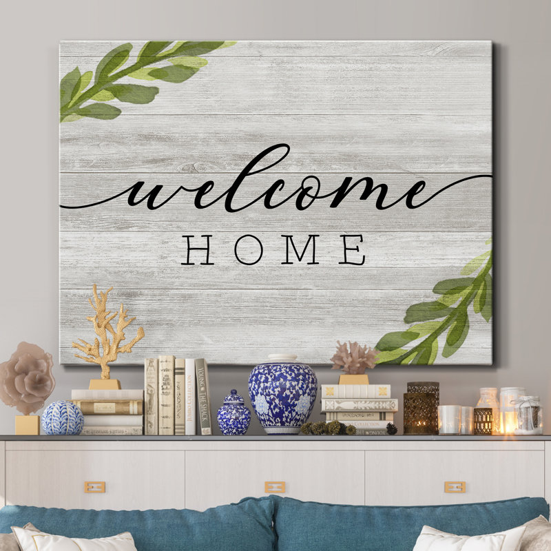 Welcome Home - Impression sur toile tendue, H 32 po x l 24 po x P 1 po
