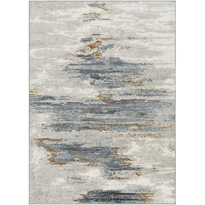 Davide Abstract Blue Area Rug