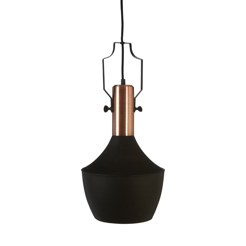 Arlo 1 - Light Black Metal Dome Pendant