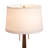Taper Table Lamp - Dark Walnut Wood Finish, White Linen Shade