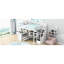 Lit mezzanine double pleine grandeur avec bureau, tablettes et ensembles de rangement-543253121-543253126