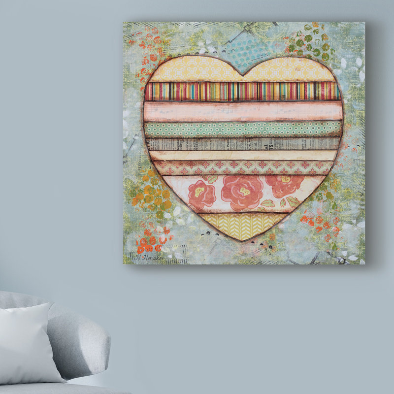 « all my cardiaque », reproduction d’impression sur toile tendue, H 14 po x l 14 po x P 2 po
