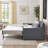 Twin Size Upholstery DayBed with Twin Size Erectable Trundle and USB Charging Design, Linen Dark Gray-531964368