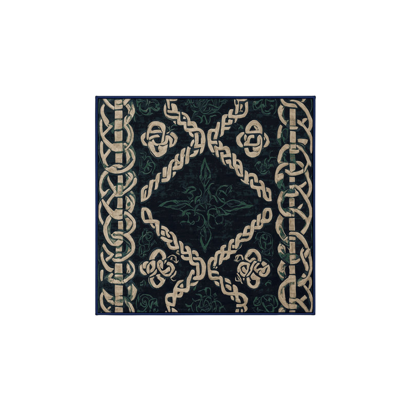 Tapis gris lavable à la machine, Carré 3 pi