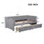 Lit de jour moderne tapissier simple avec dossier ergonomique et 2 tiroirs-959572119