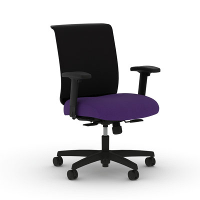 Convergence Mesh Ergonomic Task Chair, Black Frame, Iris