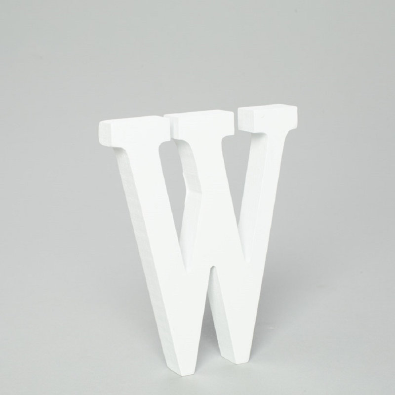 Text & Numbers Letter Block, W