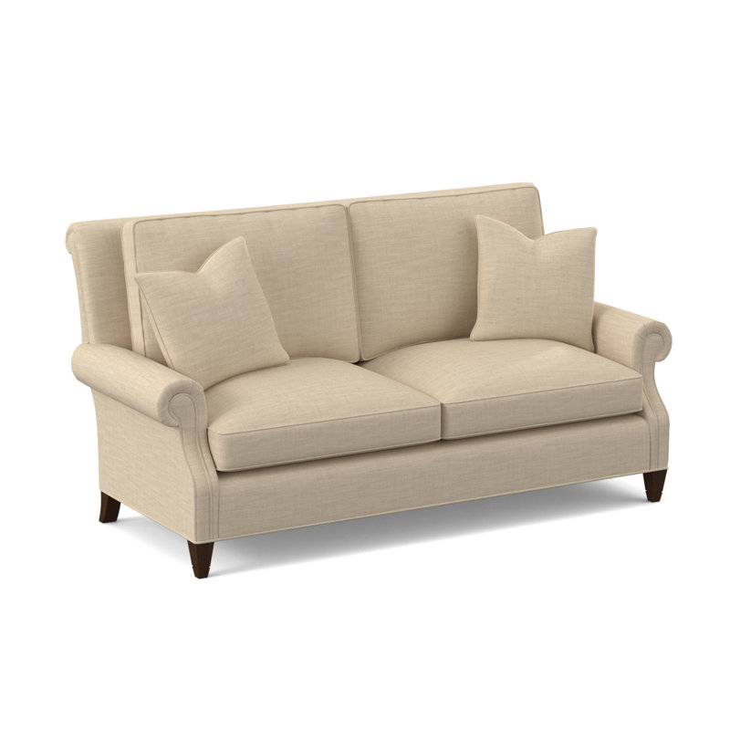 Library Sofa, American Walnut, UV-Rollo Linen