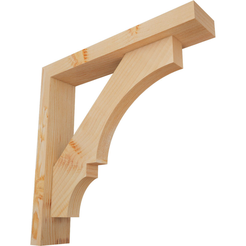Support de bloc Balboa avec entretoise décalée, 18 po x 18 po, Sapin Douglas de l 3 1/2 (lisse)