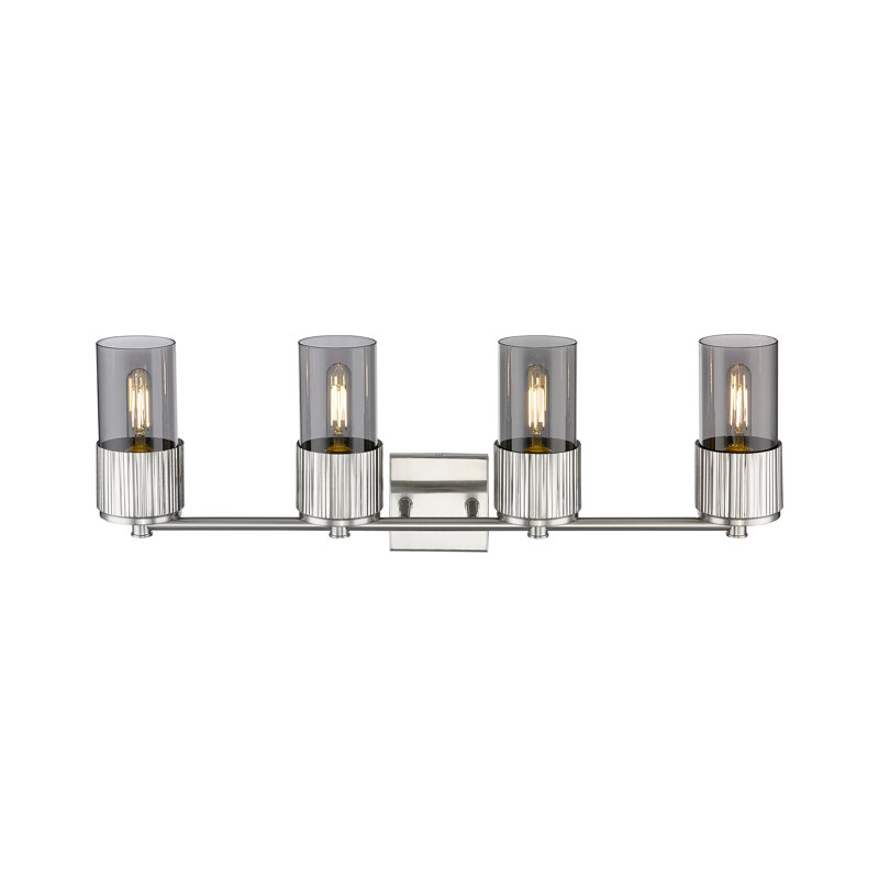 Éclairage pour meuble-lavabo mural 4 po Bolivar, Fumée, Nickel satiné