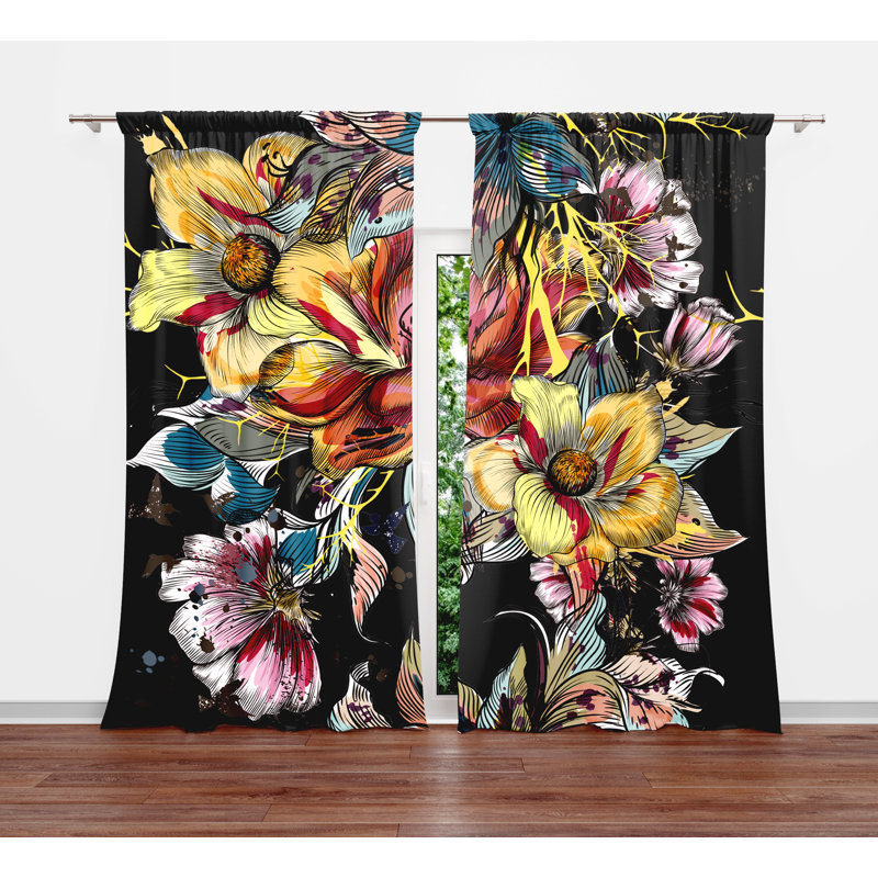 Ensemble de rideaux en polyester 2 pièces, L 20 po x L 61 po