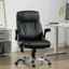 Fauteuil de bureau de direction avec 6 points de vibration, fauteuil de bureau chauffant en similicuir avec accoudoirs rabattables, hauteur réglable, roue pivotante