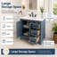 Ensemble de meuble-lavabo autoportant bleu 36 po avec comptoir en quartz blanc et lavabo simple Allendale-1873021929-1873021930
