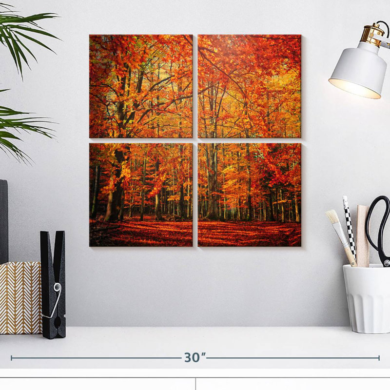 Stunning Autumn Forest, 18" H x 18" W
