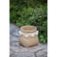 Ensemble de 2 pots à fleurs en ciment bruns 6,5 po x 6,5 po x 6 po