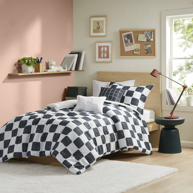 Ensemble d'édredon 5 pièces Miley, Édredon double / grand + 4 pièces supplémentair
