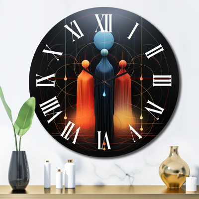 Horloge murale abstraite Sufi Dances