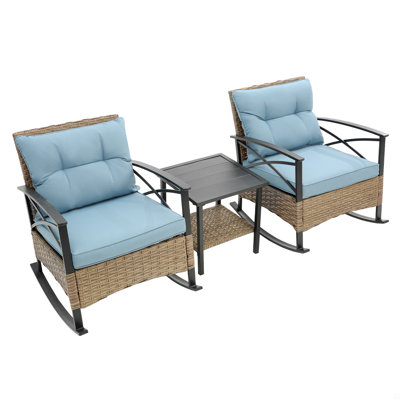Ensemble de chaises berçantes 3 pièces