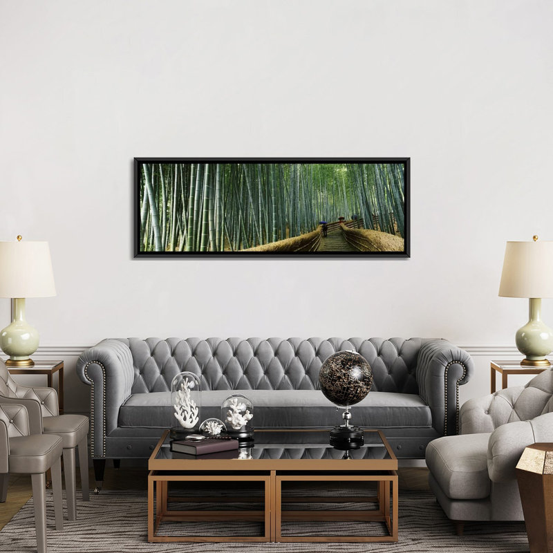 «Bamboo Forest», reproduction de photo sur toile en vert, H 20 po x l 60 po x P 1,5 po