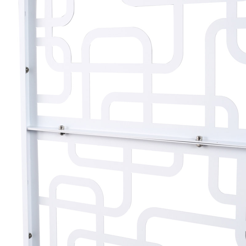 Écran d'intimité blanc 76 po x 48 po - pour écrans intérieurs et extérieurs en métal, Blanc