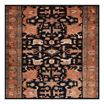 Tapis brun lavable à la machine