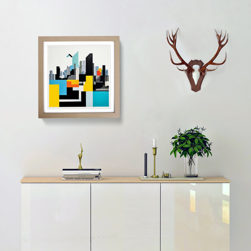 Single Picture Frame Print on Wood, Oak