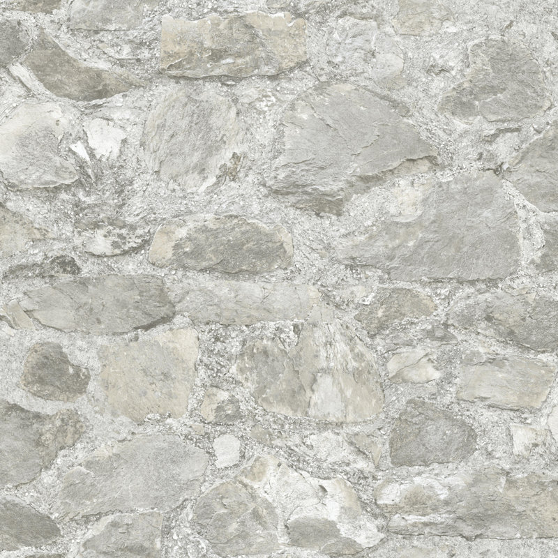 Rouleau de papier peint lisse L 32,8 po x l 20,8 po, Gris