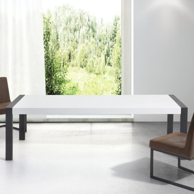 Metal Base Dining Table