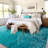 Living Room Rug 8x10 Modern Ombre Rug Washable Rug Distressed Green Rug, Soft Stain Resistant Rug, Non Slip Low Pile Thin Rug, Indoor Foldable Printed Rug for Bedroom, Nursery-791310168-791310172