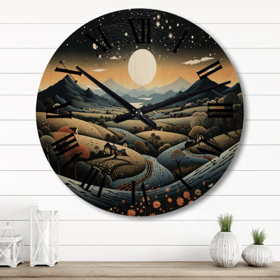 Horloge murale en bois massif Novalie