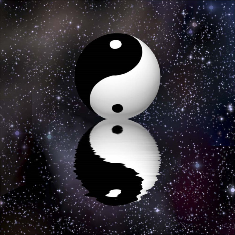 Décoration murale étoiles Yin Yang