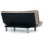 Lit avec fonction de conversion facile, 34 po de hauteur x 74 po de largeur, 38 po de profondeur, pieds en métal, coussins assortis, 2 lits-couchettes sophistiqués confortables, HWD, similicuir noir, coussins moelleux
