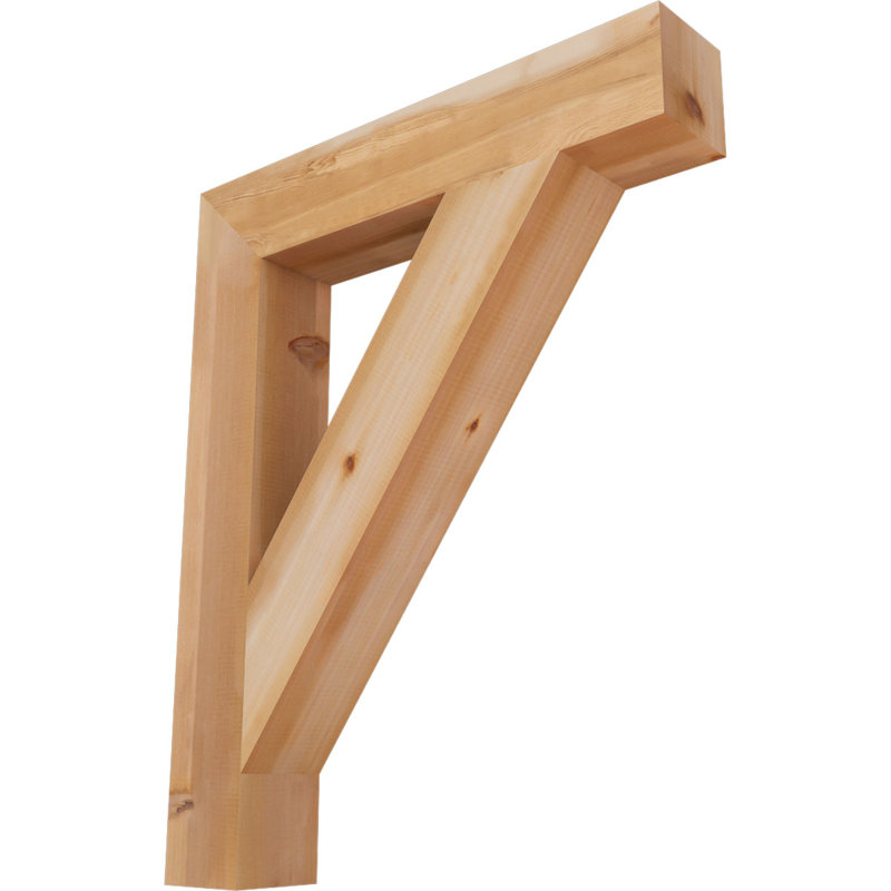Support de bloc traditionnel, Cèdre rouge de l'Ouest (lisse), H 42 po x l 5,5 po x P 34 po