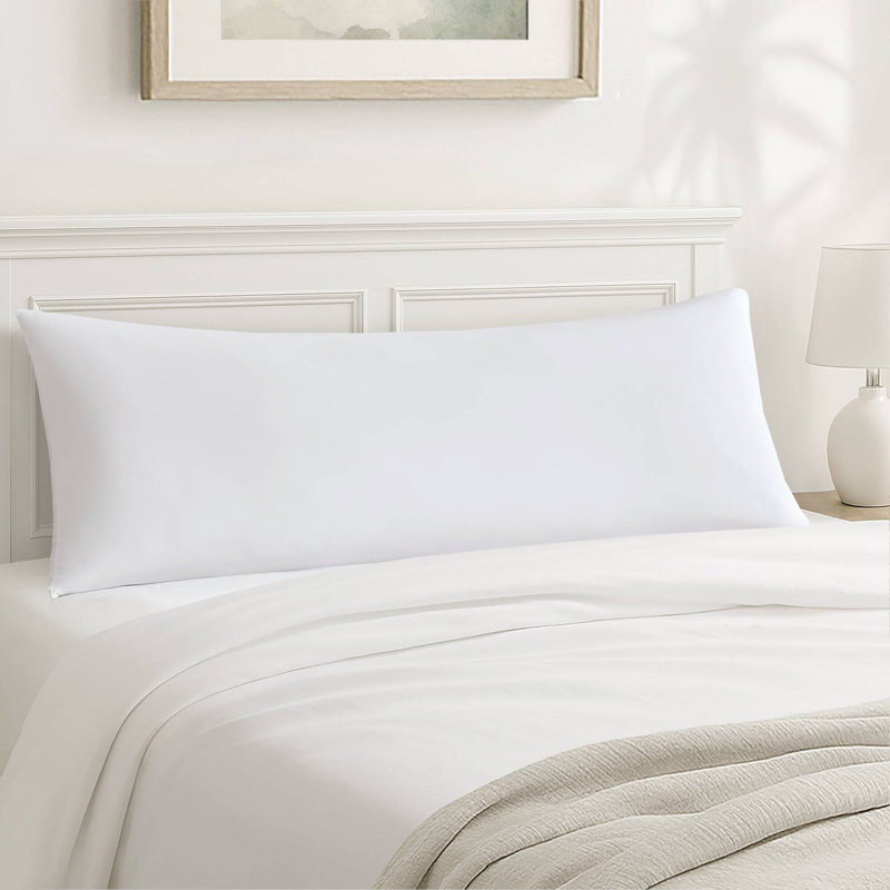 1- Piece 11.8" Dia. X 17.25" H Cooling Body Pillow, White