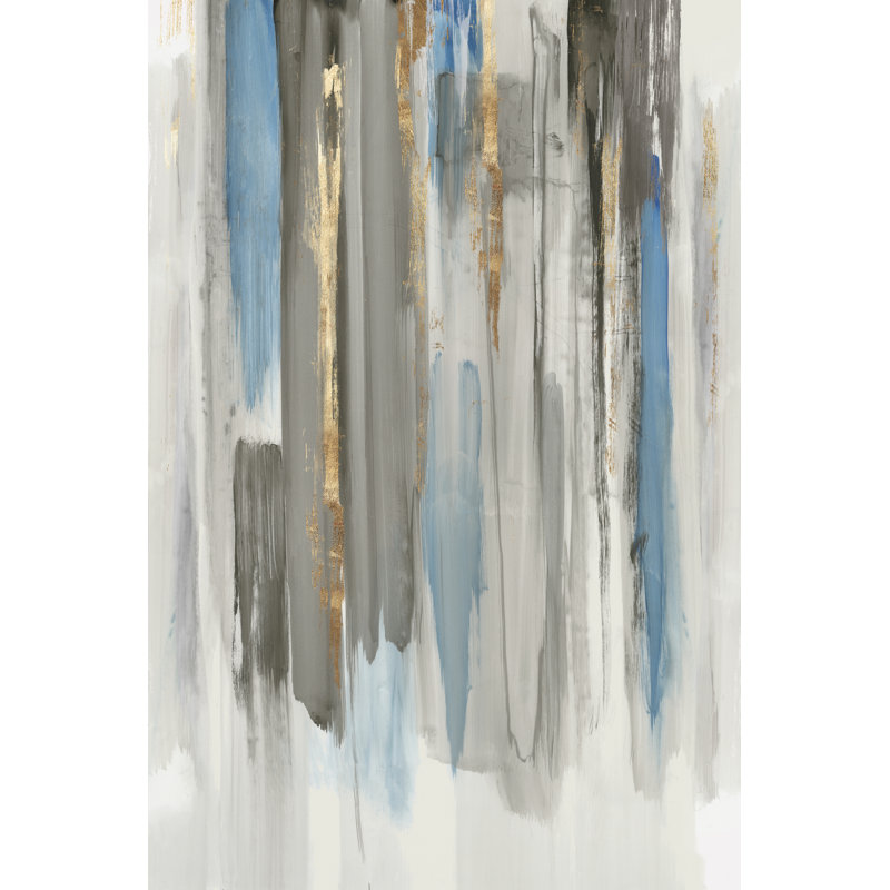 Blue Abstract Lines I, H 18 po x l 12 po