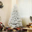 Arbre de Noël artificiel de 6 pi de hauteur, arbre de Noël non éclairé avec 1000 pointes de branches, ouverture automatique, base en acier, décoration des Fêtes pour le bureau personnel-118034235-118034233