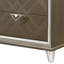 Table de chevet finition champagne foncé