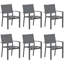 Ensemble de 6 chaises de patio d'extérieur