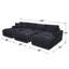 Chaise longue en velours côtelé écarlate, super confortable et doux-92875802
