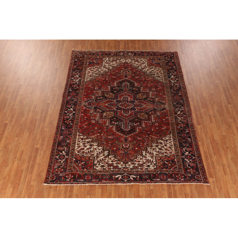 Tapis traditionnel géométrique rétro 8 x 11