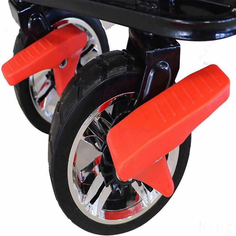 Chariot pliable à pousser et tirer avec auvent amovible