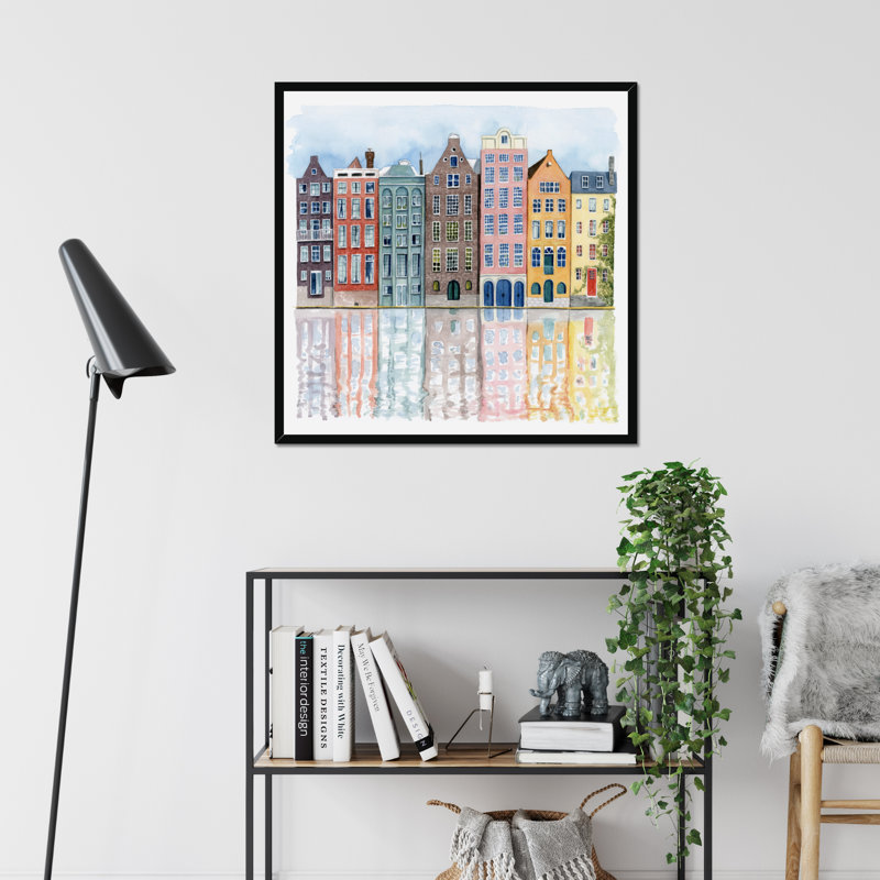 Neighborhood I by Grace Popp - Painting, Black Framed Paper Print, 80cm H x 80cm W