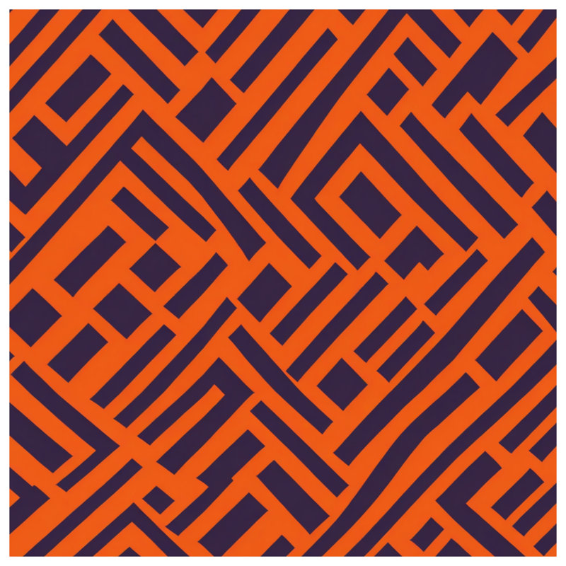 Orange Black Maze Blankets, 50in W x 60in H