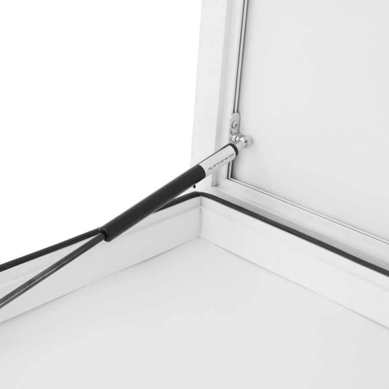 Trappe de sécurité robuste en alliage d'aluminium, Blanc, L 27,95 po x H 27,95 po
