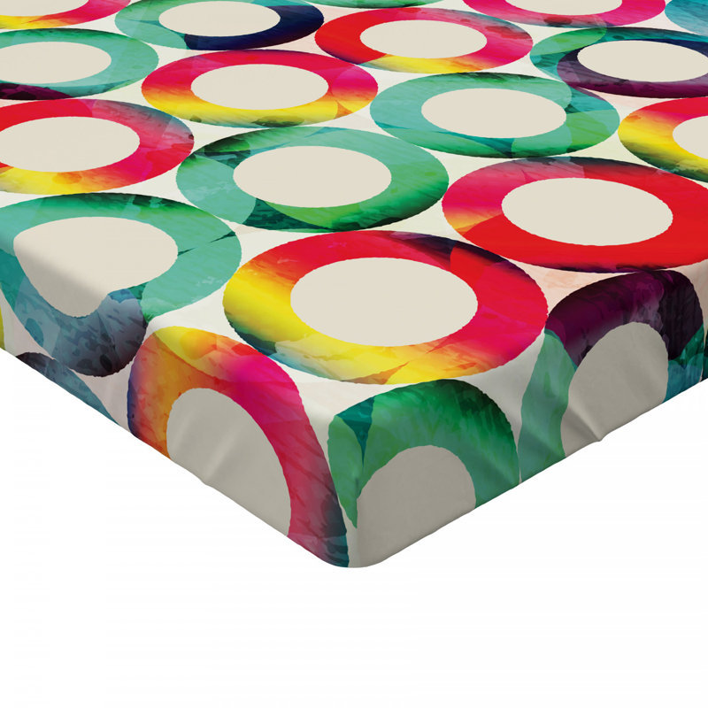 Microfiber Geometric Fitted Sheet, Full Fitted Sheet