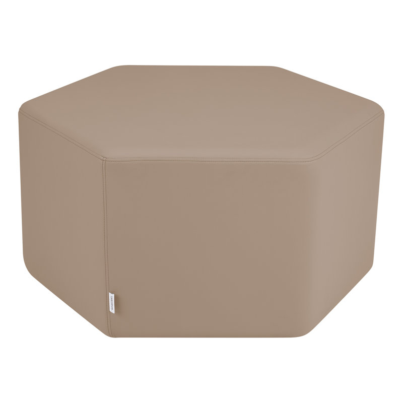 Tabouret hexagonal structuré de Learniture, Taupe hachuré