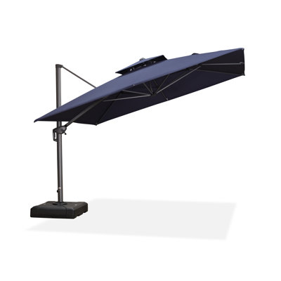 Okwu 11' Square Cantilever Umbrella, Without Base,Navy
