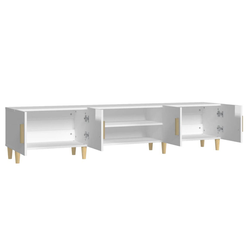 Kyeisha TV Cabinet 180x31.5x40 cm Engineered Wood, High Gloss White