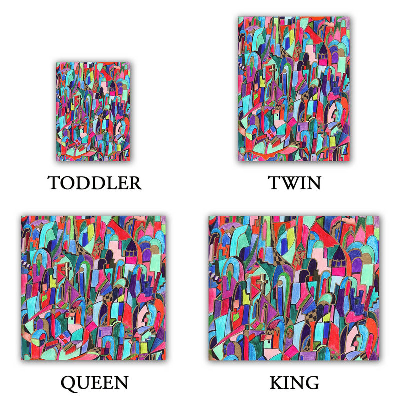 Abstract Duvet Cover, 1 Queen Duvet Cover + 2 Standard Shams